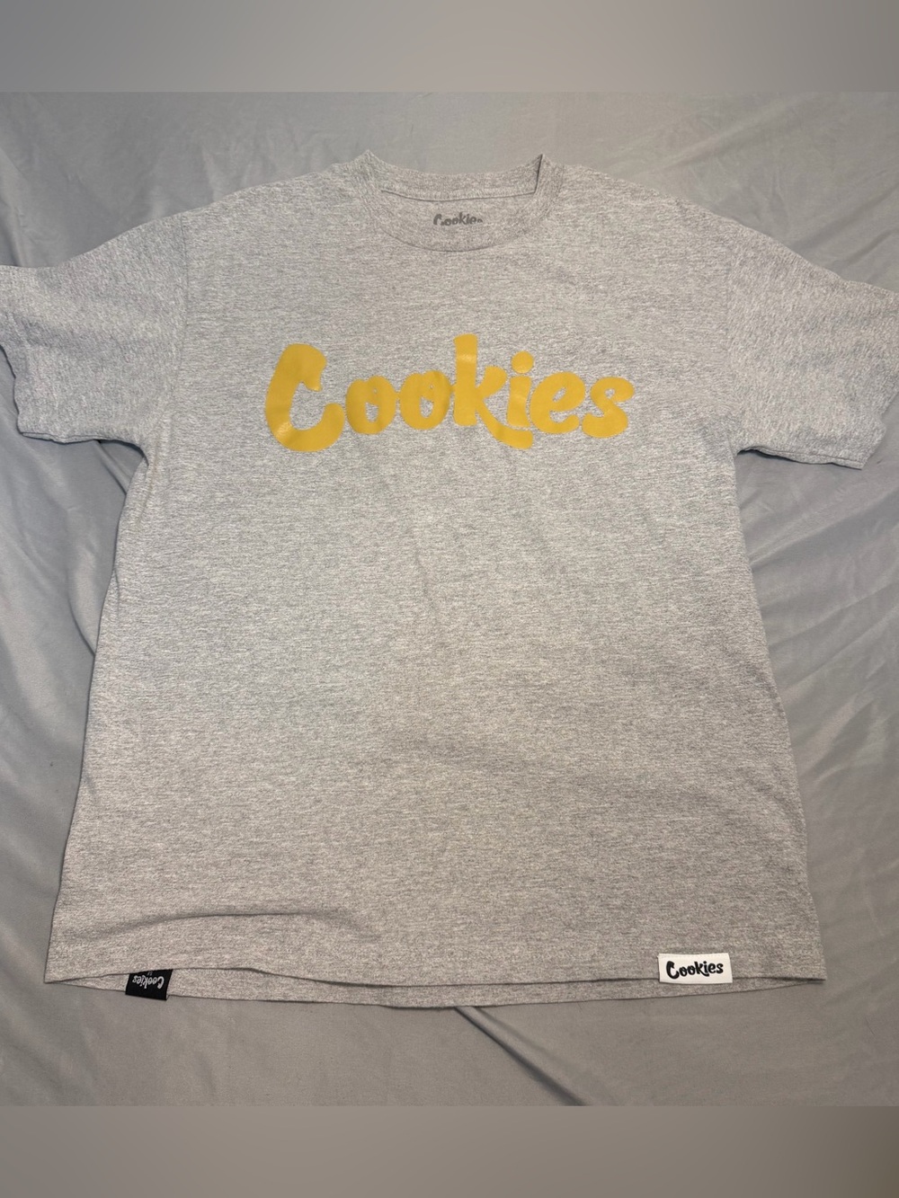 Cookies Gray Tee with Yellow Logo Men’s Large